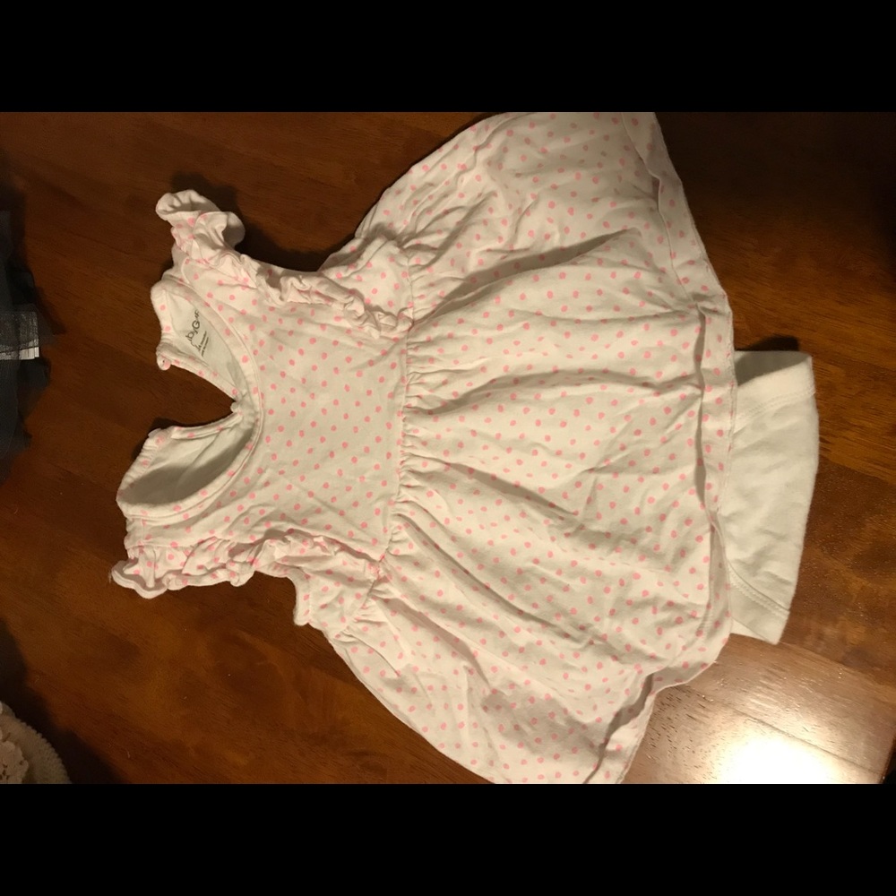 Gap girls romper pink polka dot 18-24m
